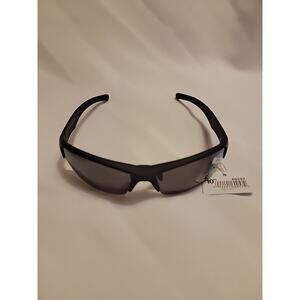 Piranha Sunglasses Sport Wrap Black Partial Frame Style # 60057 Black Lenses